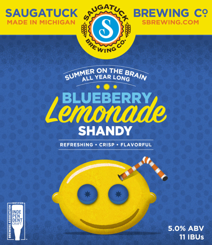 Blueberry Lemonade Shandy label